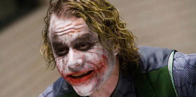 Heath Ledger jako Joker v Temném rytíři (Batmanovi)